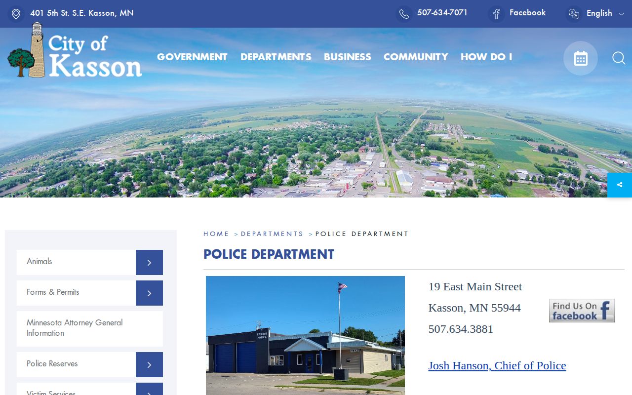 Dodge County Kasson Police Department public-record source
